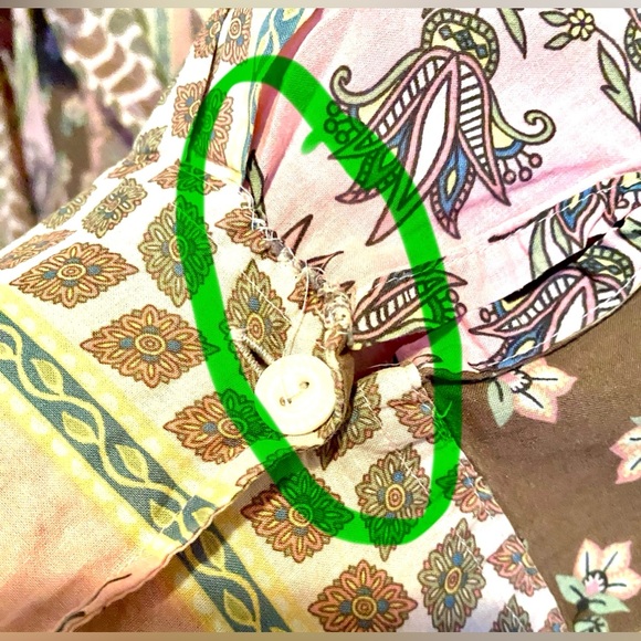 Christopher & Banks Paisley Floral Button Up Shirt Large - Picture 8 of 8